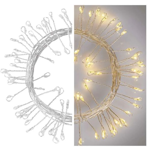 LED BOŽIČNA NANO VERIGA ' JEŽ, 2,4 M, 3X AA, NOTRANJA, TOPLA BELA, ČASOVNIK