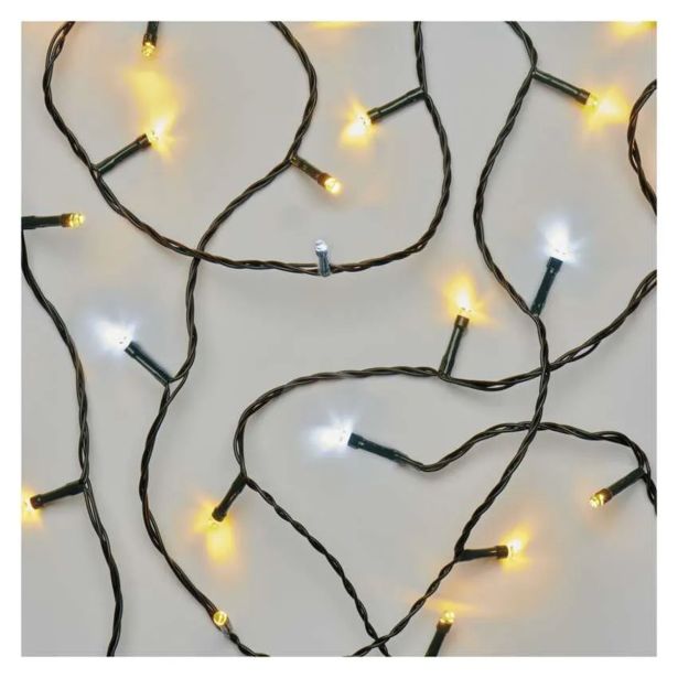 LED BOŽIČNA VERIGA UTRIPAJOČA, 18 M, ZUNANJA IN NOTRANJA, TOPLA/HLADNA BELA, ČASOVNIK