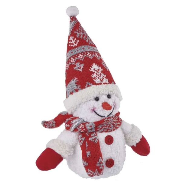 LED BOŽIČNI SNEŽAK SVETLEČ, 25 CM, 3X AAA, NOTRANJA, TOPLA BELA