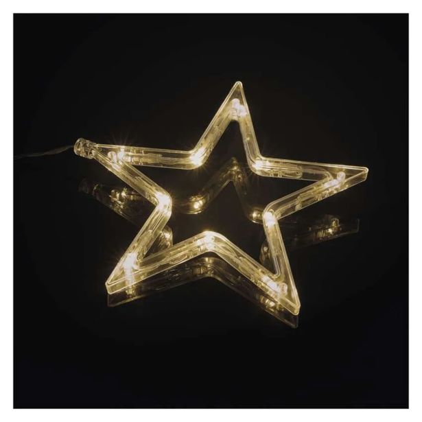 LED BOŽIČNI ZASTOR ' 7 ZVEZDIC, 67X125 CM, NOTRANJI, TOPLA BELA