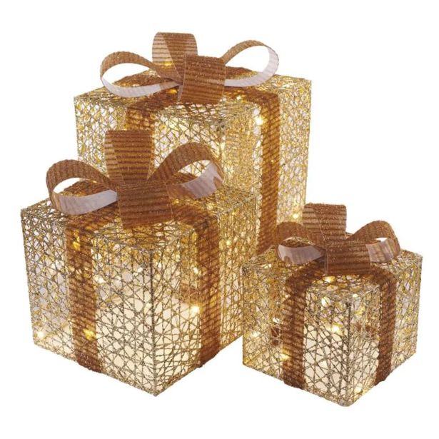 LED DARILA, 3 VELIKOSTI, NOTRANJA, TOPLA BELA