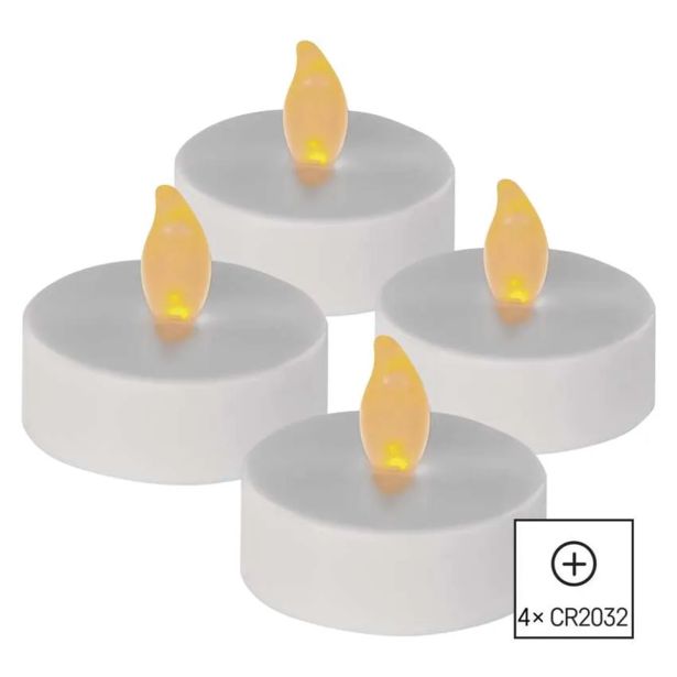 LED DEKORACIJA ' 4X ČAJNA SVEČKA MAXI, 4X CR2032 , NOTRANJA, VINTAGE