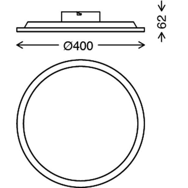 LED PANEL BRILONER GEO BASIC 24W ČRN ROB, CCT, FI=40CM