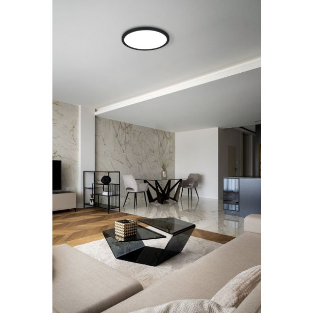 LED PANEL EGLO CAMPASPERO 14W, CCT ČRNI, NADGRADNI