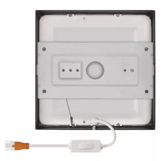 LED PANEL EMOS NEXXO 12.5W CCT, ČRNI KVADRATNI , NADGRADNI