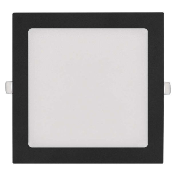 LED PANEL EMOS NEXXO 18W CCT, ČRNI KVADRATNI VGRADNI