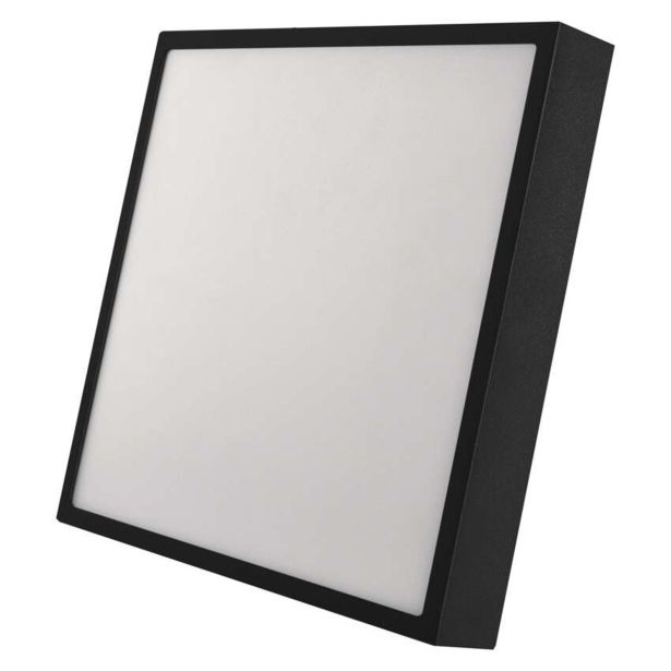 LED PANEL EMOS NEXXO 28W CCT, ČRNI KVADRATNI , NADGRADNI