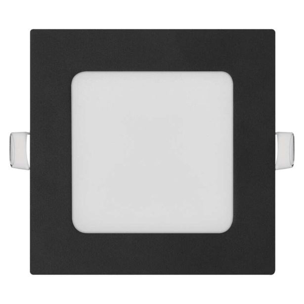 LED PANEL EMOS NEXXO 7W CCT, ČRNI KVADRATNI VGRADNI