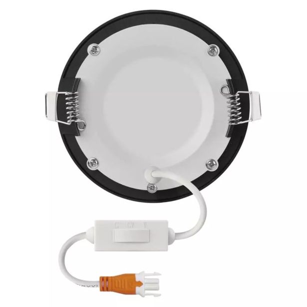 LED PANEL EMOS NEXXO 7W CCT, ČRNI OKROGLI, VGRADNI