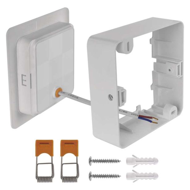 LED PANEL EMOS RUBIC 9W NW, BELI KVADRATNI, NADG./VGRAD.
