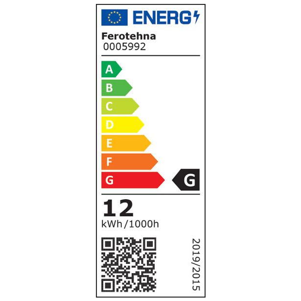 LED PANEL FEROTEHNA 12W, NW, OKROG. BELI, VGRADNI