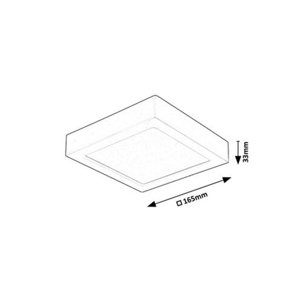 LED PANEL RABALUX SHAUN2 15W 3000K BELA KVADRATNA