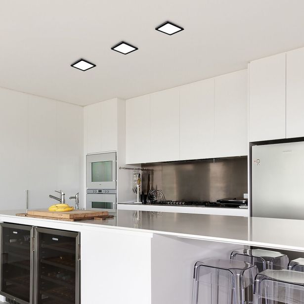 LED PANEL RABALUX SHAUN2 15W 3000K ČRNA KVADRATNA