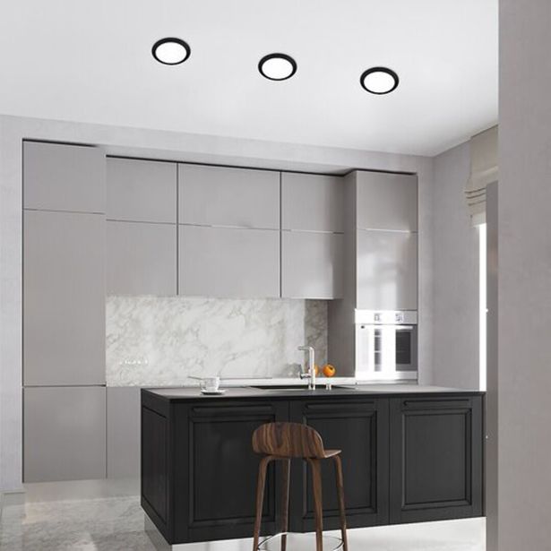 LED PANEL RABALUX SHAUN2 3W 3000K ČRNA OKROGLA