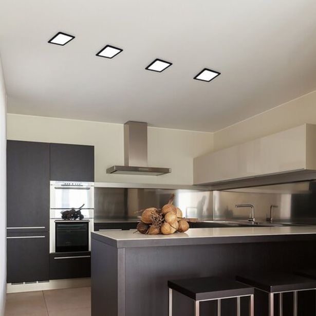 LED PANEL RABALUX SHAUN2 6W 4000K ČRNA KVADRATNA