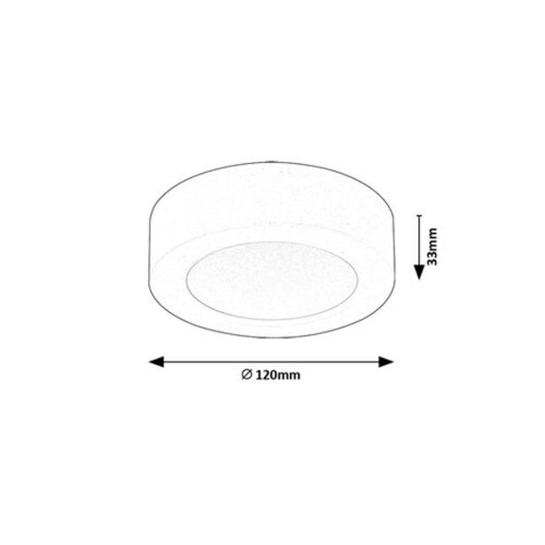 LED PANEL RABALUX SHAUN2 7W 4000K BELA OKROGLA