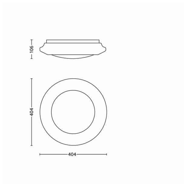 NADGRADNA STROP. SVETILKA PHILIPS CINNABAR 1X22W LED 33365/31/16 BELA