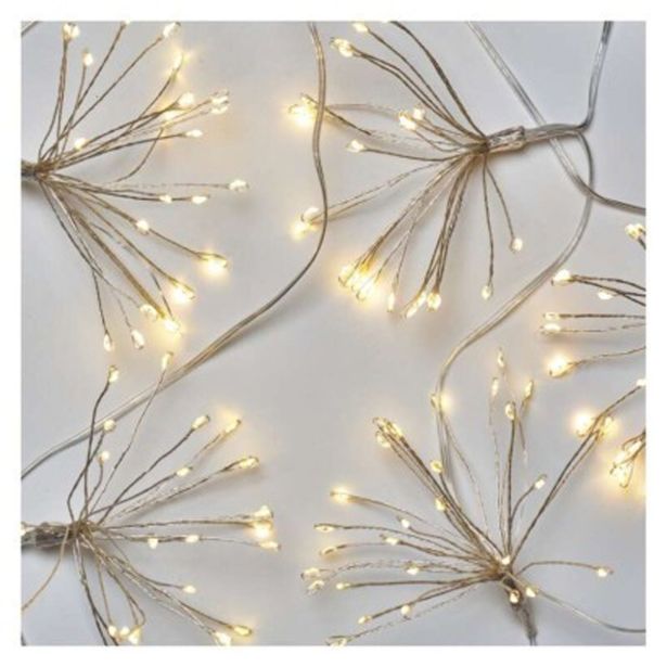 LED SVETLOBNA VERIGA ' SVETLEČE CVETLICE, NANO, 2,35 M, NOTRANJA, TOPLA BELA, ČASOVNIK
