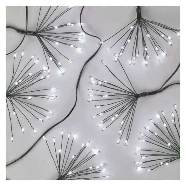 LED SVETLOBNA VERIGA ' SVETLEČE CVETLICE, NANO, 5,2 M, NOTRANJA, HLADNA BELA, ČASOVNIK