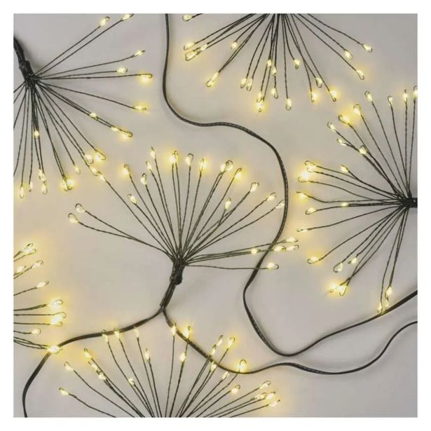 LED SVETLOBNA VERIGA ' SVETLEČE CVETLICE, NANO, 5,2 M, NOTRANJA, TOPLA BELA, ČASOVNIK