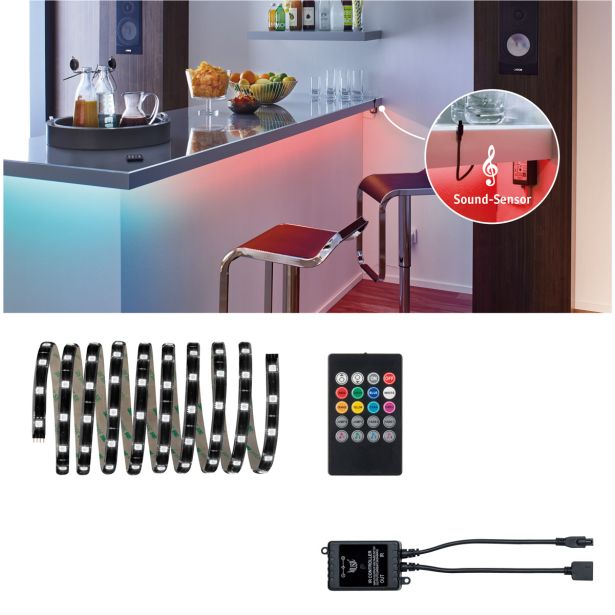 NOTRANJI LED TRAK LED TRAK COMFORT SET RGB 3M 17.8W ZVOČNI SEN.