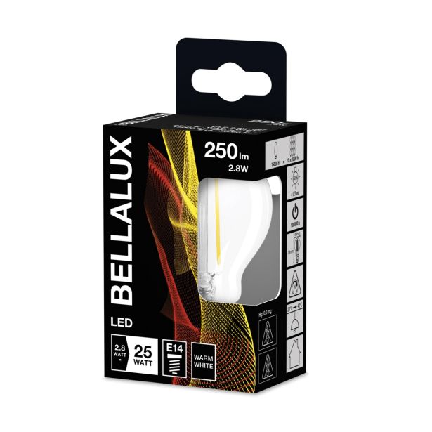 LED ŽARNICA E14 BELLALUX CLP25 2.8W/827 230V FILAMENT
