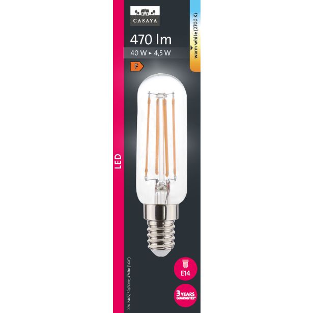 LED ŽARNICA E14 CASAYA CEVASTA T25 4.5W 470LM 2700K