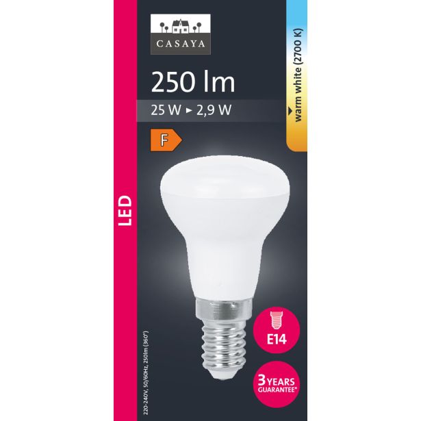 LED ŽARNICA E14 CASAYA REFLEKTORSKA R39 2.9W 250LM 2700K