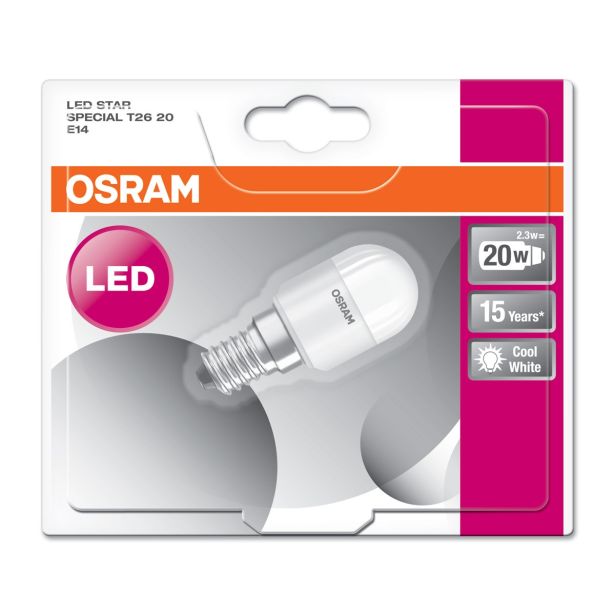 LED ŽARNICA E14 OSRAM SPECIAL T26 20 2.2W/865 MAT ZA HLADILNIK
