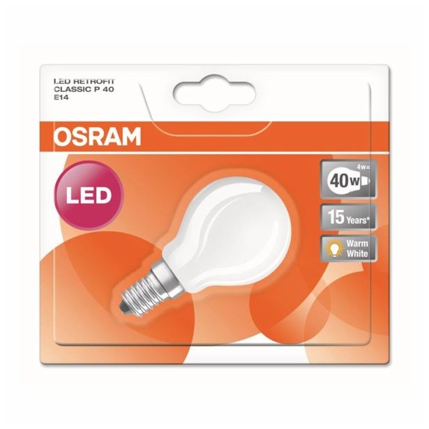 LED ŽARNICA E14 RETROFIT RF CLP40 5W/827 FR 220-240V BUČKA MAT BL/1