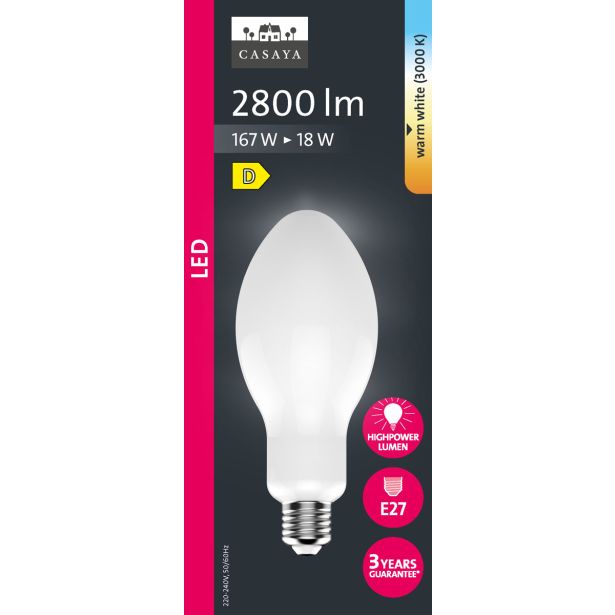 LED ŽARNICA E27 CASAYA MAT KLASIČNA A75 18W 2800LM