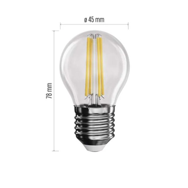 LED ŽARNICA E27 EMOS FLM MINI GL 3.4W WW