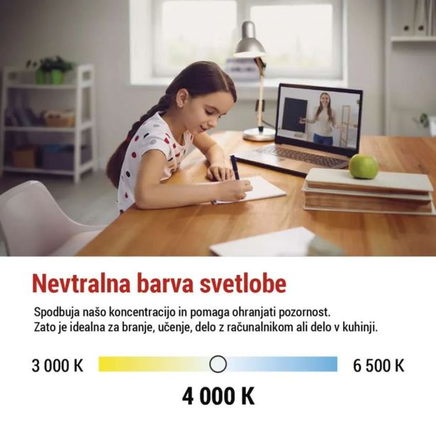 LED ŽARNICA E27 FLM A60 3.8W(60W) 806LM E27 NW A CLASS 3/1