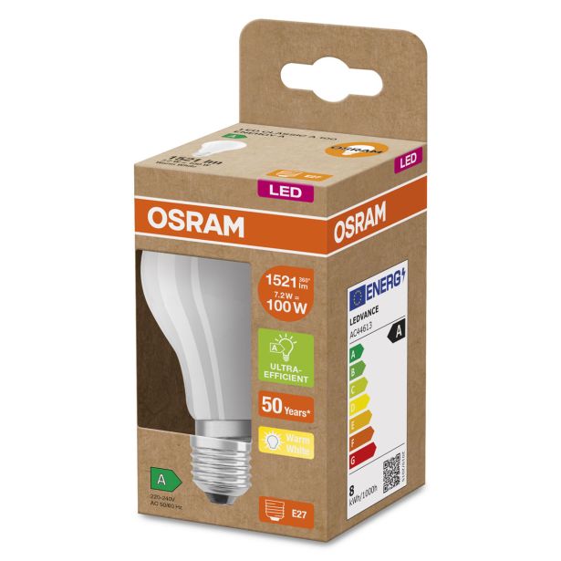 LED ŽARNICA E27 OSRAM SSP CL A 100 7.2W/830 GL FR EA
