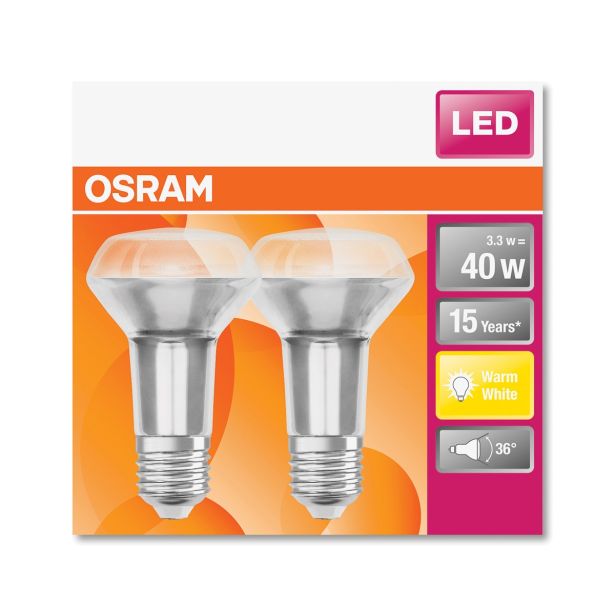 LED ŽARNICA E27 OSRAM ST R63 36° 2.6W/827 220-240V REFLEKTA PAK/2