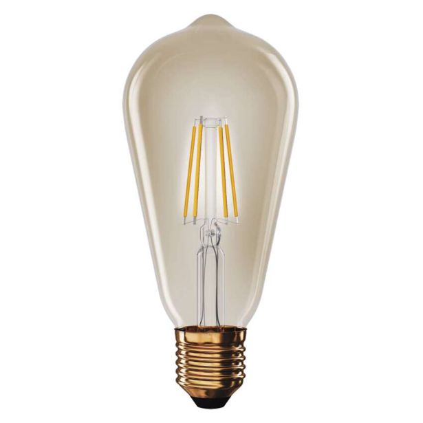 LED ŽARNICA VINTAGE ST64 / E27 / 4,5 W (40 W) / 420 LM / TOPLO BEL