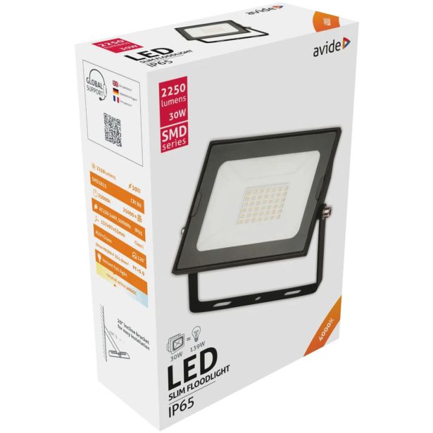 LED ZUNANJI REFLEKTOR AVIDE 30W 4000K 2250LM NEVTRALNO BELA