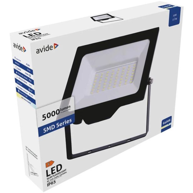 LED ZUNANJI REFLEKTOR AVIDE 50W 6400K 5000LM HLADNO BELA