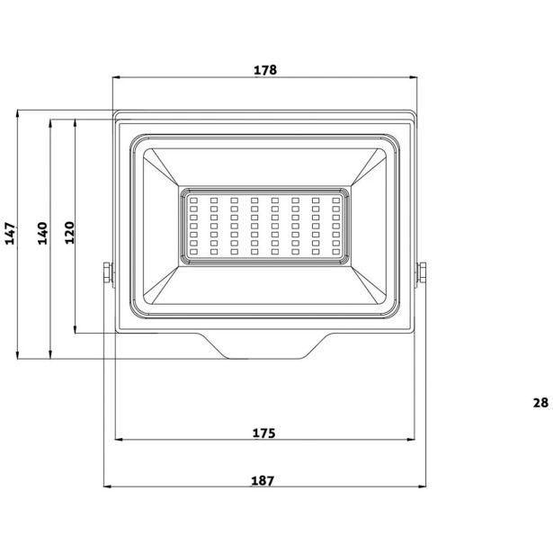 LED ZUNANJI REFLEKTOR AVIDE 50W 6400K 5000LM HLADNO BELA