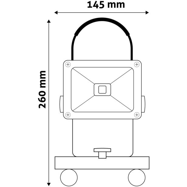 LED ZUNANJI REFLEKTOR AVIDE LED 10W NW-4000K 550LM IP65 POLNILNI