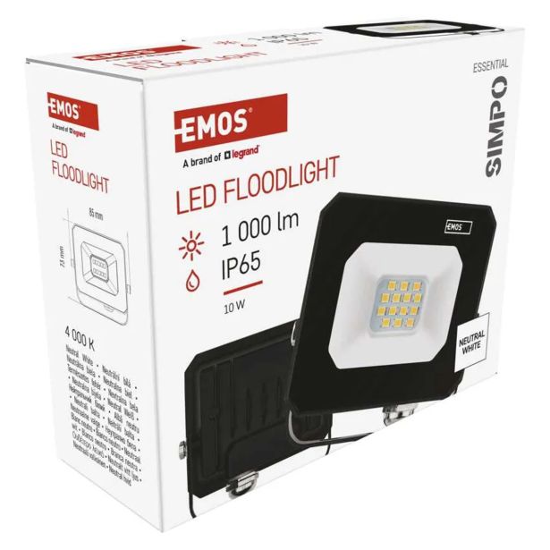 LED ZUNANJI REFLEKTOR EMOS SIMPO 10W 1000LM IP65 NW