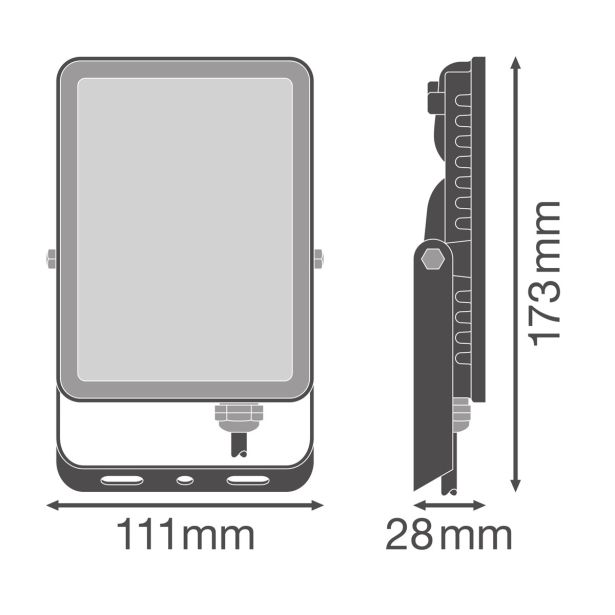 LED ZUNANJI REFLEKTOR LEDVANCE FL ESSENTIAL 20W 840 BK