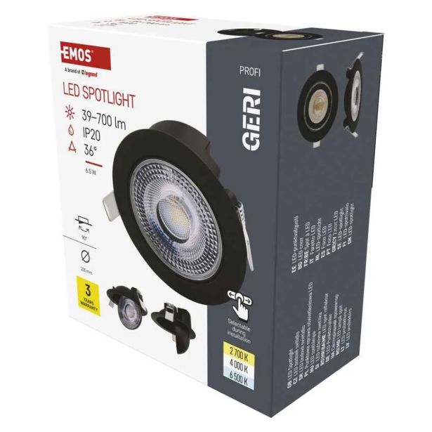LED ZUNANJI REFLEKTOR SPOTLIGHT GERI 6.5W 700LM IP20 CCT B