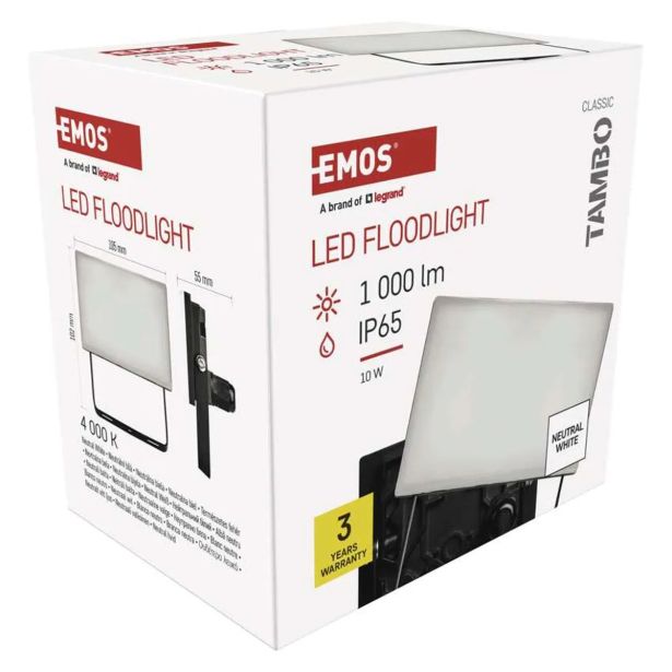 LED ZUNANJI REFLEKTOR TAMBO 10W 1000LM IP65