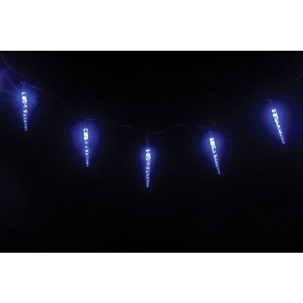 LEDENE SVEČE Z MODRIMI LUČKAMI