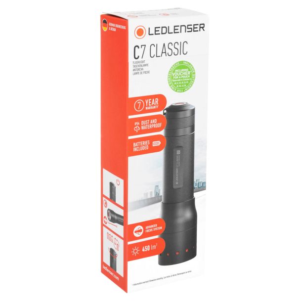 LEDLENSER C7 CLASSIC, ČRNA