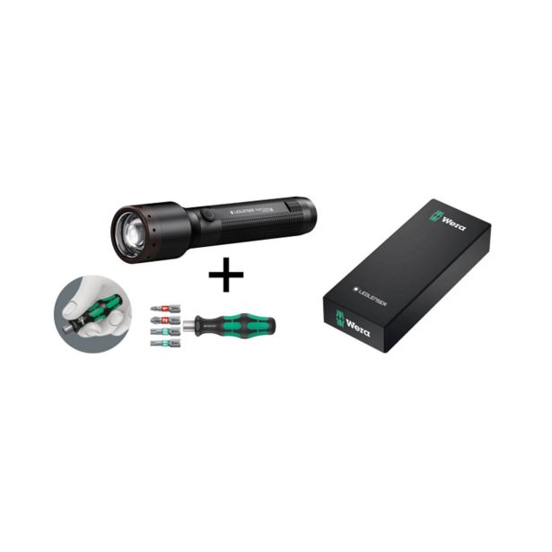 LEDLENSER P6R CORE + WERA IZVIJAČ SET,