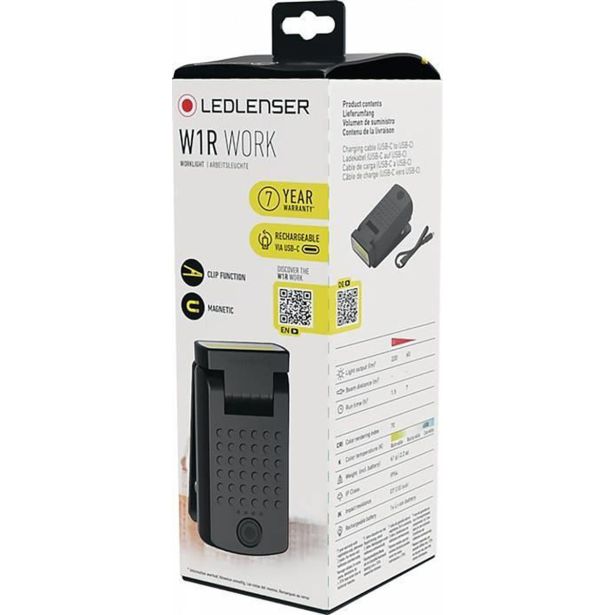 LEDLENSER W1R WORK, ČRNA
