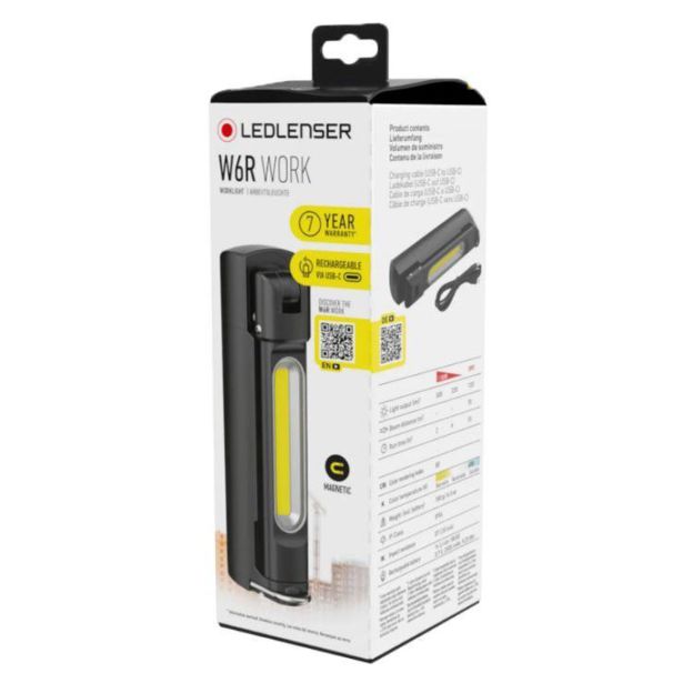 LEDLENSER W6R WORK, ČRNA
