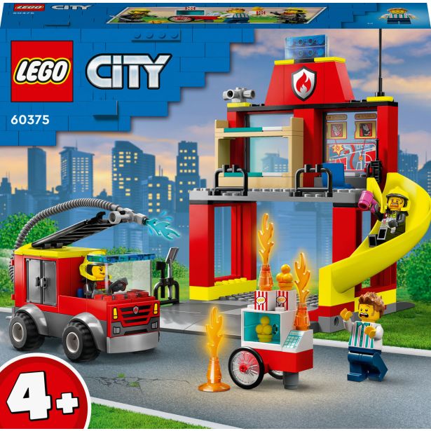 LEGO CITY FIRE 60375 GASILSKA POSTAJA IN GASILSKO VOZILO